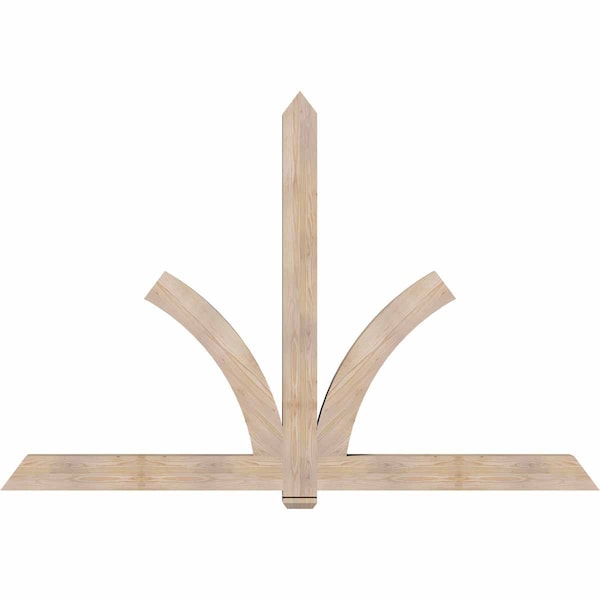 Ekena Millwork Redmond Smooth Timber Gable Bracket, Douglas Fir, 96"W x 64"H x 5 1/2"D x 5 1/2"F, 16/12 Pitch GBW096X64X0606RED00SDF - main